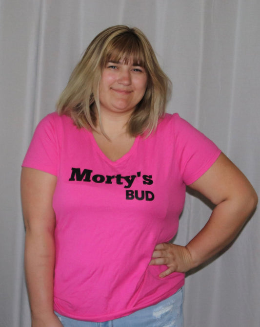 Morty's Women Unlabeled Pink T-shirt